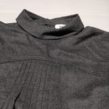 ENFOLD BACK TIE PULLOVER 定価36300円 ウール長袖 ブラウス シャツ チャコールグレー レディース エンフォルド【中古】4-1212T∞