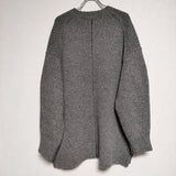 CLANE OVER V NECK KNIT TOPS プルオーバーセーター ウール ニット グレー レディース クラネ【中古】4-1026T∞