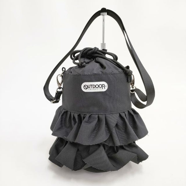 OUTDOOR PRODUCTS/FREAK'S STORE 別注 フリル ポーチ ショルダーバッグ ブラック レディース アウトドアプロダクツ/フリークスストア【中古】5-0423G∞