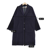 BLUE BLUE 700040-820 サイズ2 ウール チェスターコート ネイビー レディース ブルーブルー【中古】4-1105A♪