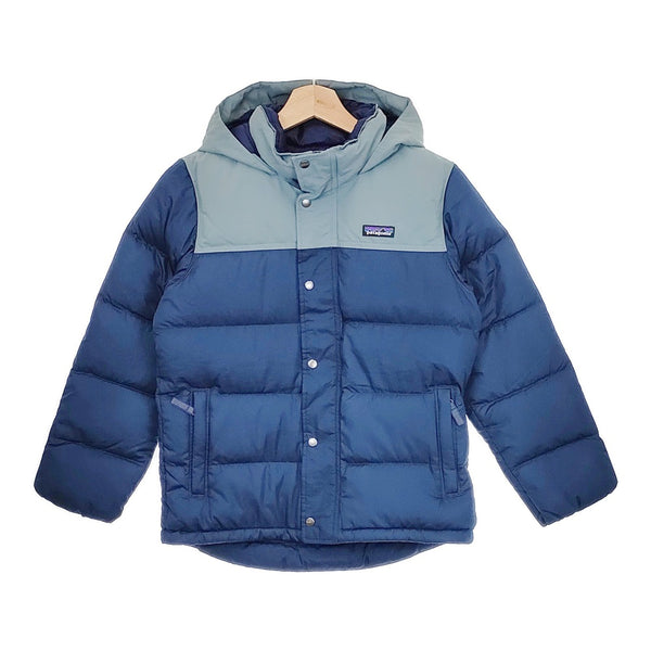 patagonia ボーイズ ビビーダウンフーデイ キッズM STY68310 ダウンジャケット ブルー ライトブルー レディース パタゴニア【中古】4-1105A♪