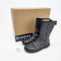 trippen MidBoot ミッドブーツ サイズ37 バッグジップ ブーツ ブラック レディース トリッペン【中古】4-1128T◎