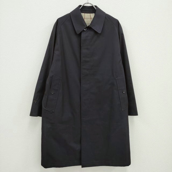 ANATOMICA シングルラグランコート 530-521-25 GABARDINE サイズ38 ステンカラーコート ネイビー レディース アナトミカ【中古】4-0423M♪