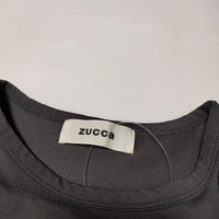 ZUCCa バックスリット ポリエステル 半袖Ｔシャツ カットソー グレー レディース ズッカ【中古】4-0605S∞