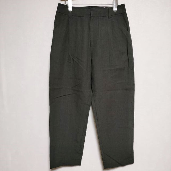 MARGARET HOWELL 578-2143010 LINEN TROUSER 定価35200円 パンツ 2022 チャコールグレー レディース マーガレットハウエル【中古】4-0509M∞