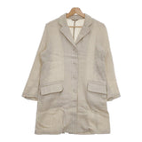 fog linen work FLW ヘリンボーン リネンウール リトアニア製 コート ライトベージュ レディース フォグリネンワーク【中古】4-1123T△