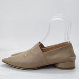 MAISON MARGIELA POINTED TOE LEATHER SHOES 4ステッチ ポインテッドレザーシューズ S58WR0036 サイズ37 定価121000円 パンプス ベージュ レディース メゾンマルジェラ【中古】4-0518M◎