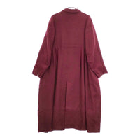 gasa 装いコート ウール リネン 13201-08201 サイズM コート エンジ レディース ガサ【中古】4-1123T△