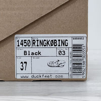 duckfeet レザー アンクルベルト サイズ37 サンダル ブラック レディース ダックフィート【中古】4-0518S◎