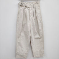 MHL. NATURAL DENIM グルカパンツ 595-3140502 サイズ0 タック パンツ アイボリー レディース エムエイチエル【中古】4-0428M♪