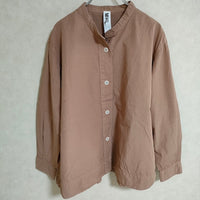 MHL. COMPACT COTTON POPLIN 定価25300円 595-4153501 長袖シャツ 2023AW ライトブラウン レディース エムエイチエル【中古】4-0521M△