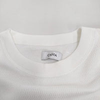 CIOTA 新品 CSLM-119M スビンコットンワッフルハニカムメッシュ 6 定価17600円 長袖Tシャツ カットソー ホワイト メンズ シオタ【中古】4-0512M♪