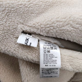 LE GLAZIK JL-8842 リバーシブル ムートンジャケット サイズ36 ノーカラージャケット ベージュ レディース ルグラジック【中古】4-1116T♪