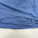 STANDART AT HAND リネンプルオーバーシャツ ボタンダウン ポケット付き サイズ10 長袖シャツ ブルー スタンダートアットハンド【中古】4-0602M♪