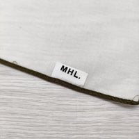 MHL. バイカラー バンダナ スカーフ ホワイト カーキ レディース エムエイチエル【中古】4-0703G◎