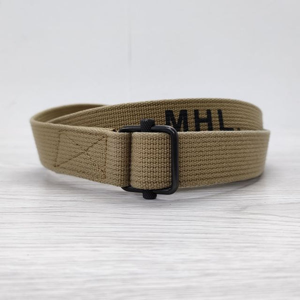 MHL. リングベルト ロゴ ベルト ベージュ レディース エムエイチエル【中古】4-0811G◎