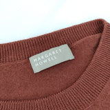 MARGARET HOWELL 578-9263010 WOOL COTTON JUMPER サイズ2 セーター ニット 2019AW ブラウン レディース マーガレットハウエル【中古】4-1123T△