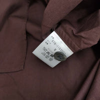 MARGARET HOWELL LIGHT COTTON POPLIN 578-1152003 2 バンドカラー 半袖シャツ ワインレッド レディース マーガレットハウエル【中古】4-0514S♪