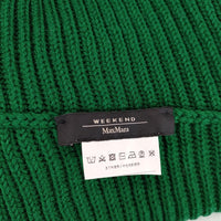 MAX MARA WEEKEND ピュアウール アシンメトリー ベスト ハイネック ニット グリーン レディース マックスマーラ【中古】4-1123T△