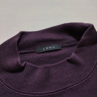 LENO MOCK NECK LONG T-SHIRT トレーナー サイズ1 カシミヤ混 カットソー パープル レディース リノ【中古】4-0624M△