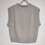 MARGARET HOWELL 578-0261601 WOOL CASHMERE SLIPOVER  定価30000円 ノースリーブニット ベスト グレージュ レディース マーガレットハウエル【中古】4-1130T∞