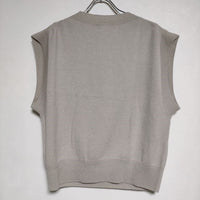 MARGARET HOWELL 578-0261601 WOOL CASHMERE SLIPOVER  定価30000円 ノースリーブニット ベスト グレージュ レディース マーガレットハウエル【中古】4-1130T∞