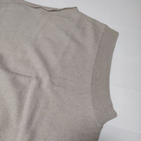 MARGARET HOWELL 578-0261601 WOOL CASHMERE SLIPOVER  定価30000円 ノースリーブニット ベスト グレージュ レディース マーガレットハウエル【中古】4-1130T∞