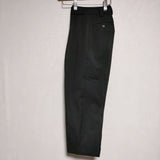 MARGARET HOWELL 578-2242009 WOOL COTTON TROUSERS ウール コットン 2タックトラウザーズ   パンツ 22AW ブラック レディース マーガレットハウエル【中古】4-1124T∞