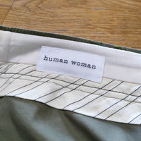 HUMAN WOMAN コットン ベイカーパンツ サイズM パンツ カーキ レディース ヒューマンウーマン【中古】4-0624G△