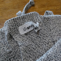 iliann loeb ニット コットン レースアップ 定価32000円 ロングスカート グレー レディース イリアンローブ【中古】4-0624M△