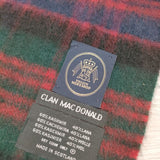 TEIJIN MEN’S SHOP CLAN MACDONALD カシミヤ混 ストール マフラー レッド グリーン メンズ テイジンメンズショップ【中古】4-1120T◎