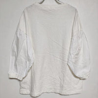 A.U.G. relaxing オーグリラクシング 切替 長袖Ｔシャツ カットソー ロンＴ オフホワイト レディース【中古】4-0522M∞