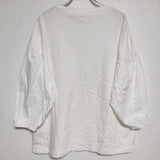 A.U.G. relaxing オーグリラクシング 切替 長袖Ｔシャツ カットソー ロンＴ オフホワイト レディース【中古】4-0522M∞
