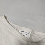 A.U.G. relaxing オーグリラクシング 切替 長袖Ｔシャツ カットソー ロンＴ オフホワイト レディース【中古】4-0522M∞