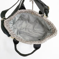 HAYNI ヘイニ カゴバッグ トートバッグ 2way ショルダーバッグ グレー レディース【中古】5-0406G∞