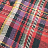 POLO RALPH LAUREN ガーゼ素材 チェック 長袖シャツ レッド パープル メンズ ポロ・ラルフローレン【中古】5-0312M∞