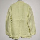 ROKU 6 BEAUTY&YOUTH NAKAJIRO DYED JKT リネン ノーカラー 羽織 ジャケット イエロー レディース ロクビューティアンドユース【中古】4-0611M∞