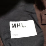 MHL. OVERDYE MELANGE COTTON LINEN 595-2140502 サイズ1 パンツ 2021 ブラウン レディース エムエイチエル【中古】4-0529M△