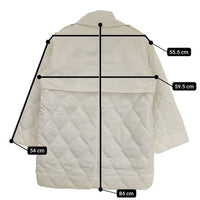 GANNI QUILT MIDI JACKET パファージャケット キルティング コート ホワイト レディース ガニー【中古】4-1006T♪