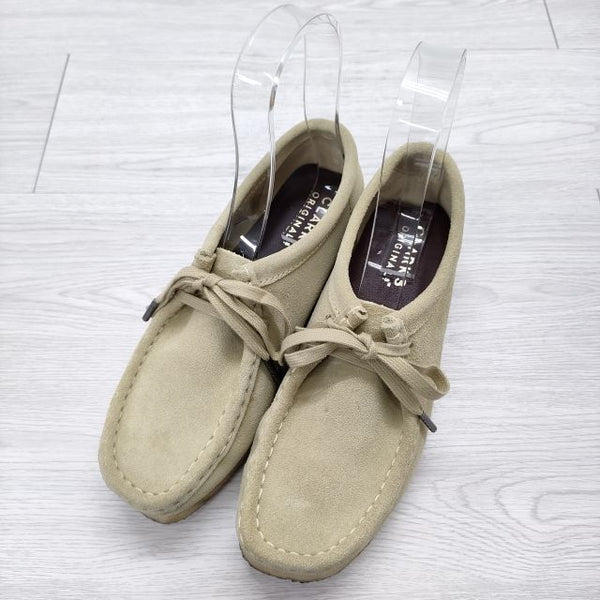 Clarks ワラビー スウェード UK5 1/2 シューズ・靴 ベージュ レディース クラークス【中古】4-0616G◎