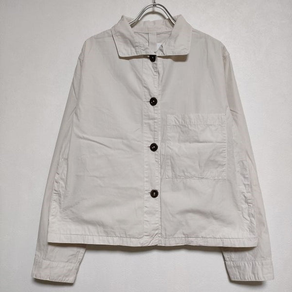 MHL. 595-0125503 COMPACT COTTON POPLIN シャツ ジャケット 2019 オフホワイト レディース エムエイチエル【中古】4-0611M∞