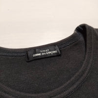 tricot COMME des GARCONS 90年代 後染めカットソー ボーダー カットソー AD1994 ブラック モカベージュ レディース トリココムデギャルソン【中古】4-0705M△