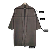 evam eva angora robe coat E173T157 アンゴラ ローブ コート ロング カーディガン チャコールグレー レディース エヴァムエヴァ【中古】4-1218T∞