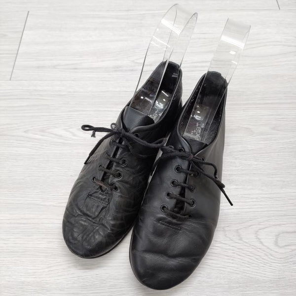 repetto レースアップ バレエシューズ フラットシューズ サイズ37 シューズ・靴 ブラック レディース レペット【中古】4-0620G◎