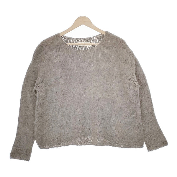 evam eva raising yarn pullover E173K147 アルパカウール プルオーバーセーター ニット グレー レディース エヴァムエヴァ【中古】4-1218T∞