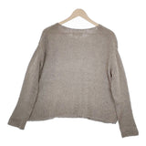 evam eva raising yarn pullover E173K147 アルパカウール プルオーバーセーター ニット グレー レディース エヴァムエヴァ【中古】4-1218T∞