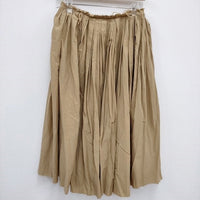 humoresque DS2303 randam tuck skirt ギャザースカート サイズM ロングスカート ベージュ レディース ユーモレスク【中古】4-0603M♪