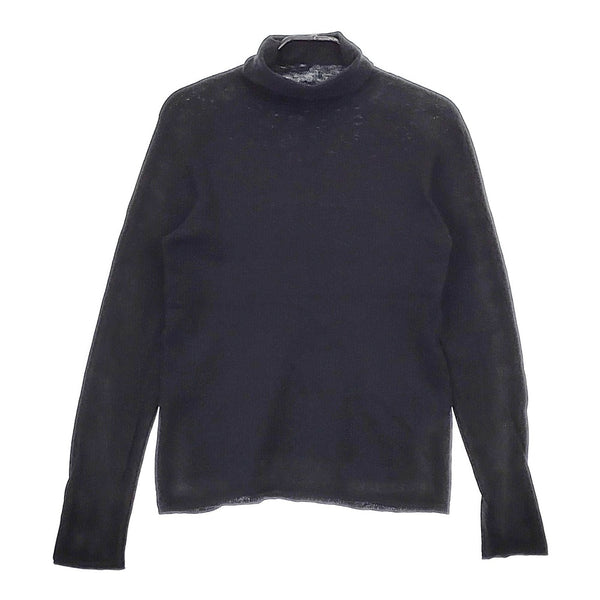 vie evam eva コットン カシミヤ タートルネック プルオーバー V002K047 ニット ブラック レディース ヴィー エヴァムエヴァ【中古】4-1218T∞