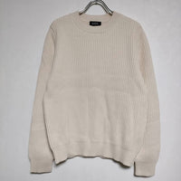 A.P.C. 新品未使用 SMU PULL KENT エルボーパッチ コットンセーター ニット キナリ レディース アーペーセー【中古】4-1013T∞