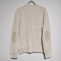 A.P.C. 新品未使用 SMU PULL KENT エルボーパッチ コットンセーター ニット キナリ レディース アーペーセー【中古】4-1013T∞